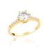 RING MetronGold K18 Yellow Gold with White Sapphire and Diamonds 23118Y-3 - 1