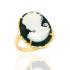 RING Cameo Handmade K14 Yellow Gold 14100YR - 1