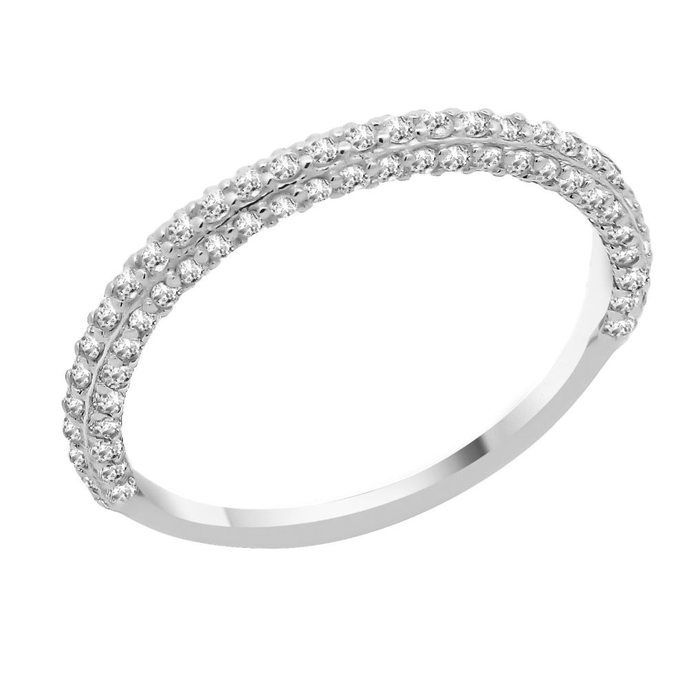 RING Eternity White Gold K18 with White Sapphires 24111W