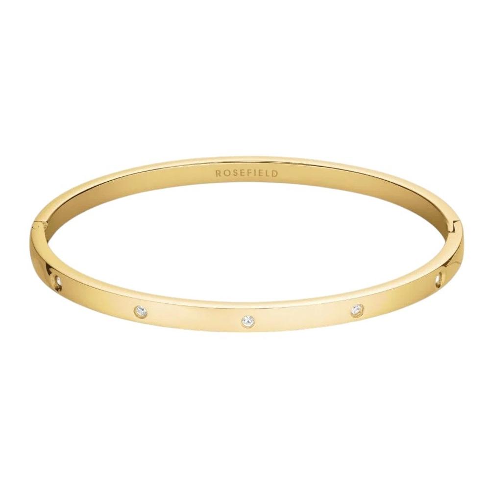 ROSEFIELD Crystal Bangle Bracelet from Gold-Plated Stainless Steel JBCBG-J1039