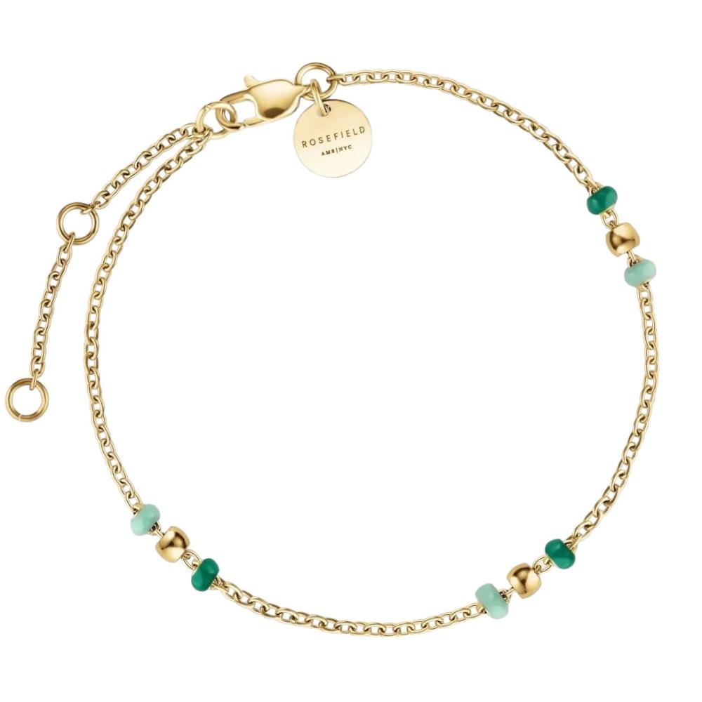 ROSEFIELD Emerald Dotted Bracelet Gold Stainless Steel JBEDG-J720