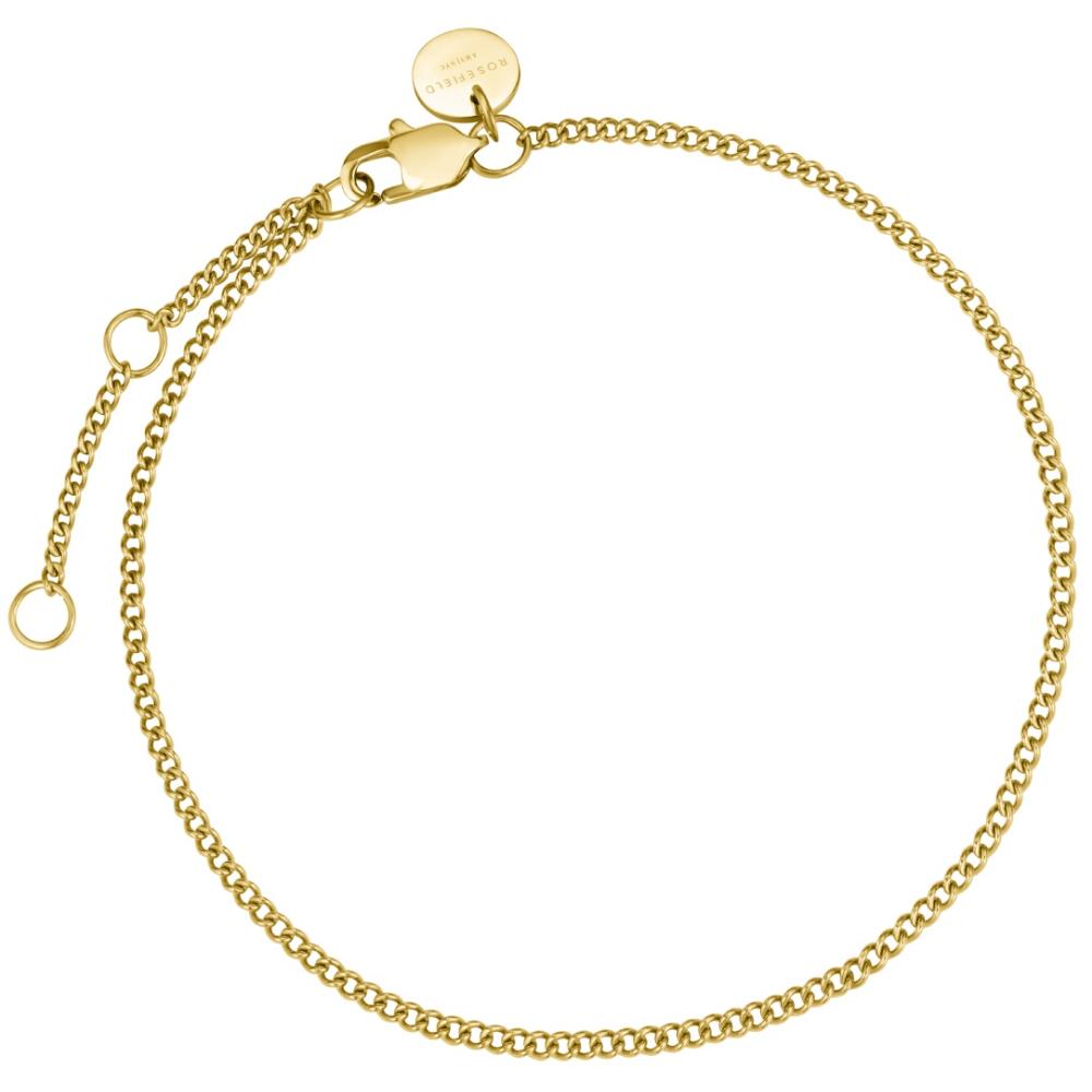 ROSEFIELD Flat Curb Bracelet Gold Stainless Steel JBFCG-J597