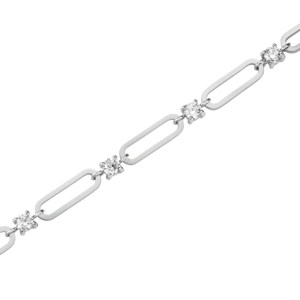 ΒΡΑΧΙΟΛΙ ROSEFIELD Round Crystals από Ανοξείδωτο Ατσάλι JBRCS-J1025