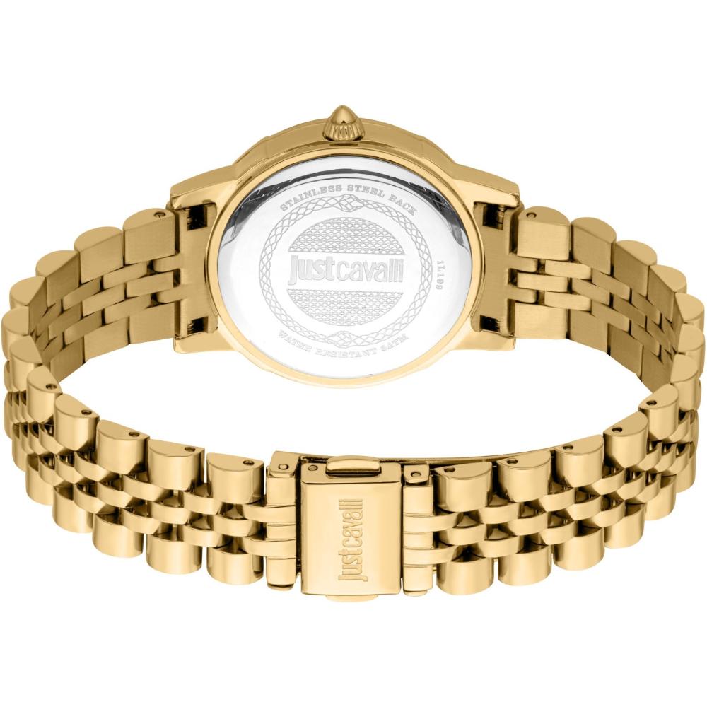 JUST CAVALLI Glam Silver Dial 32mm Gold Stainless Steel Bracelet JC1L199M0025