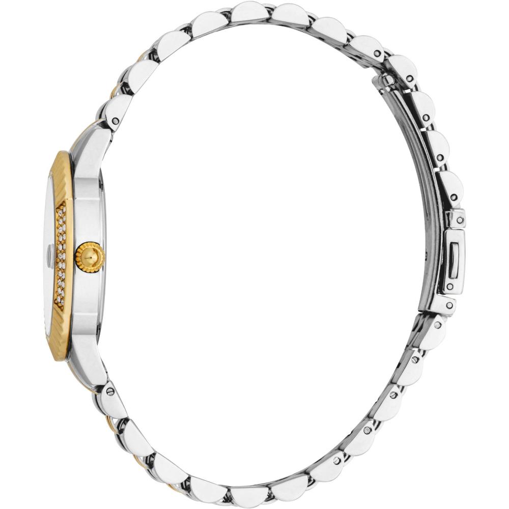 JUST CAVALLI Glam White Pearl Dial 32mm Two Tone Gold Stainless Steel Bracelet JC1L199M0055