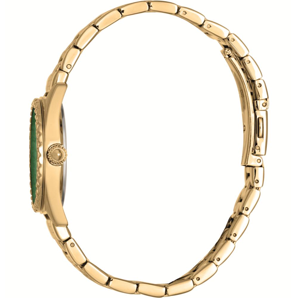 JUST CAVALLI Glam Green Dial 30mm Gold Stainless Steel Bracelet Gift Set JC1L239M0075