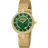 JUST CAVALLI Snake Green Dial 32mm Gold Stainless Steel Mesh Bracelet JC1L240M0035 - 0