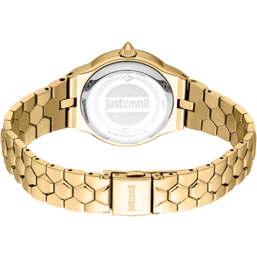 JUST CAVALLI Glam White Dial 32mm Gold Stainless Steel Bracelet JC1L277M0025