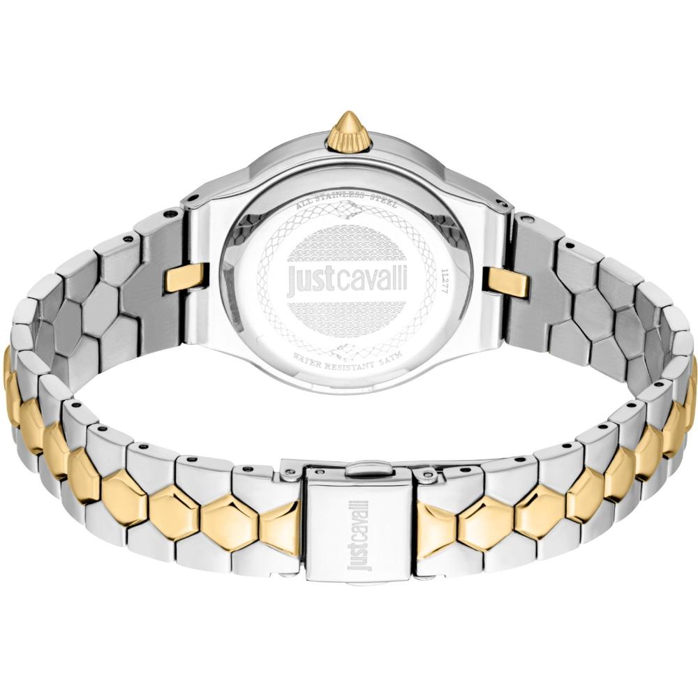 JUST CAVALLI Glam Silver Dial 32mm Two-Tone Gold Stainless Steel Bracelet JC1L277M0045