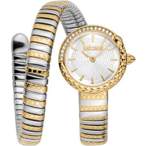 JUST CAVALLI Signature Snake Silver Dial 23mm Two Tone Gold Stainless Steel Bracelet JC1L301M0065 - 51004