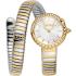 JUST CAVALLI Signature Snake Silver Dial 23mm Two Tone Gold Stainless Steel Bracelet JC1L301M0065 - 0