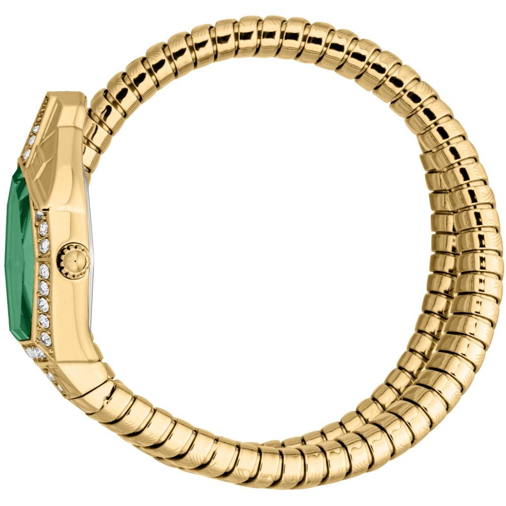 JUST CAVALLI Signature Snake Green Dial 23x32.5mm Gold Stainless Steel Bracelet JC1L303M0035