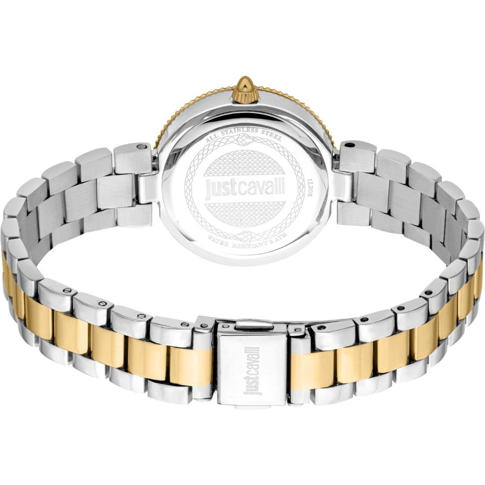 JUST CAVALLI Glam Green Dial 30mm Two Tone Gold Stainless Steel Bracelet JC1L308M0095