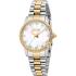 JUST CAVALLI Snake White MOP Dial 30mm Two-Tone Gold Stainless Steel Bracelet JC1L310M0095 - 0