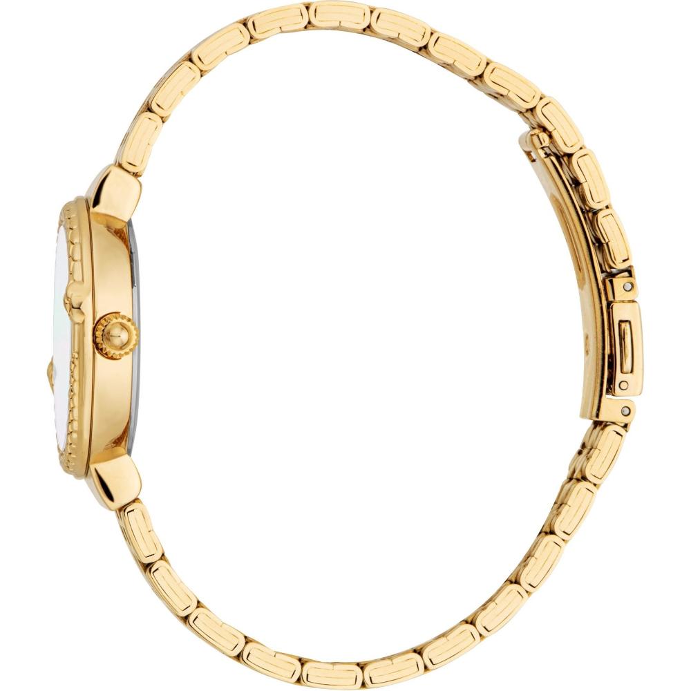 JUST CAVALLI Snake Silver Dial 30mm Gold Stainless Bracelet Gift Set JC1L311M0025