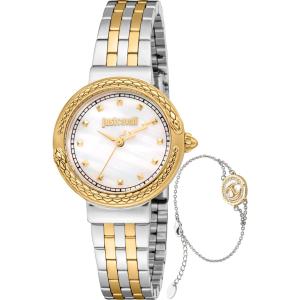 JUST CAVALLI Snake Silver Dial 30mm Two Tone Gold Stainless Bracelet JC1L311M0055 - 47695