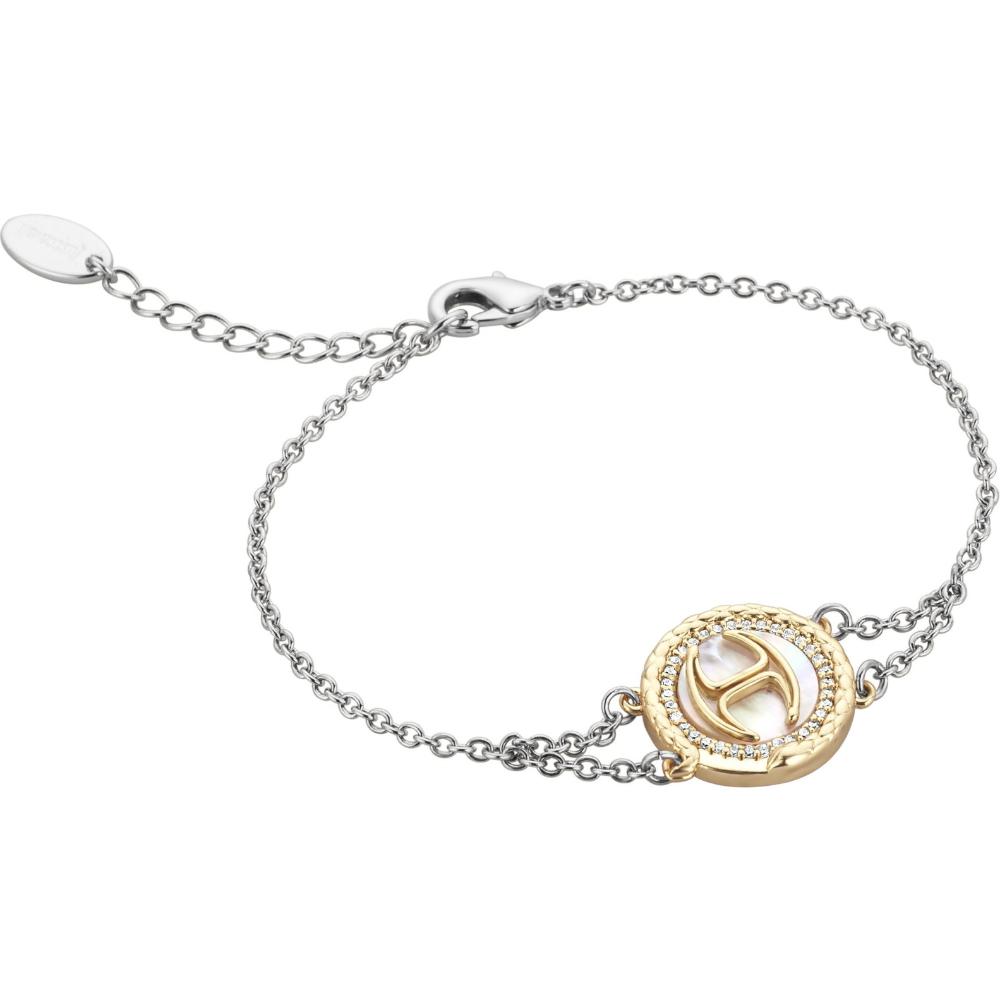 JUST CAVALLI Snake Gift Set Silver Dial 30mm Two Tone Gold Stainless Bracelet JC1L311M0055