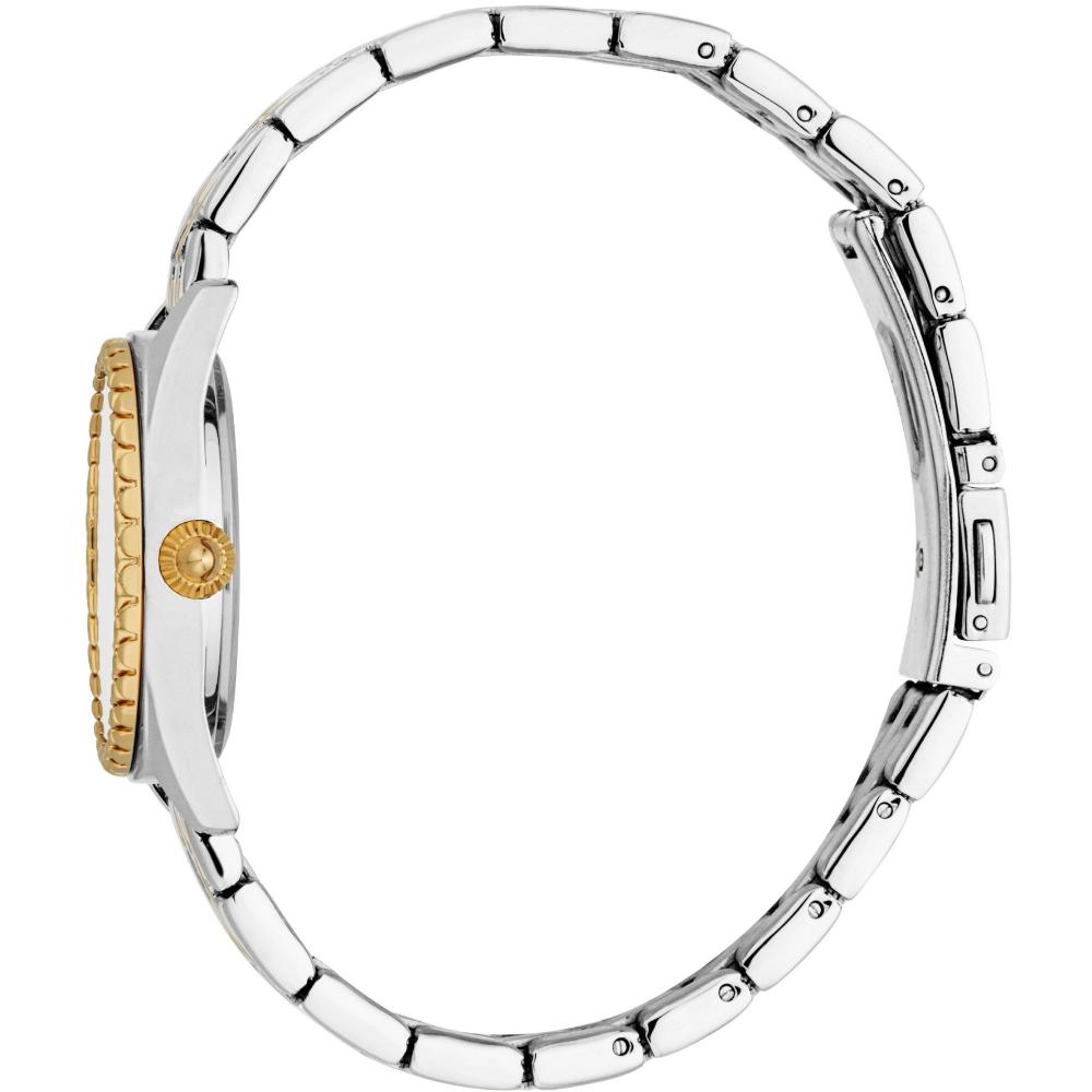 JUST CAVALLI Animalier Gift Set Silver Dial 30mm Two Tone Gold Stainless Steel Bracelet JC1L312M0095