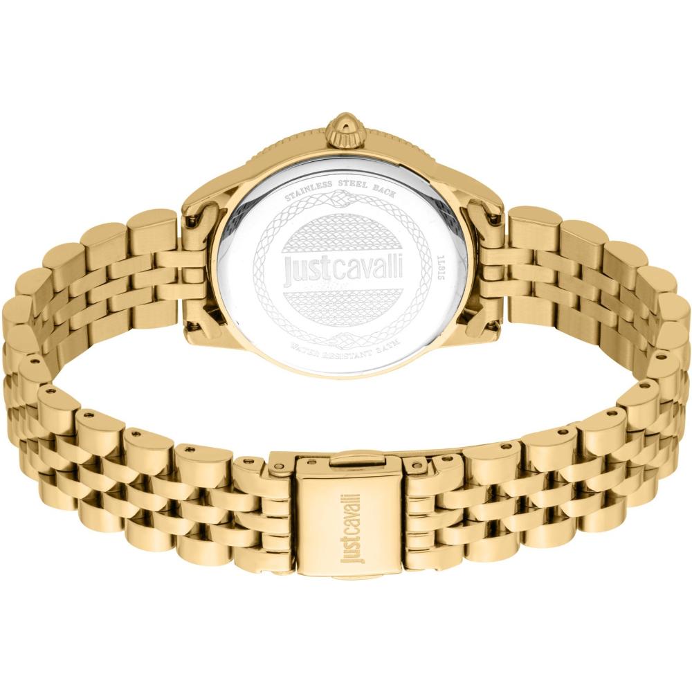 JUST CAVALLI Valentine's Gift Set Silver Dial 30mm Gold Stainless Bracelet JC1L315M0055