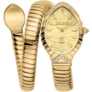 JUST CAVALLI Signature Snake Champagne Dial 23x32mm Gold Stainless Steel Bracelet JC1L322M0025 - 50990