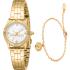 JUST CAVALLI Mini Raffinata Gift Set Silver Dial 26mm Gold Stainless Steel Bracelet JC1L328M0055 - 0