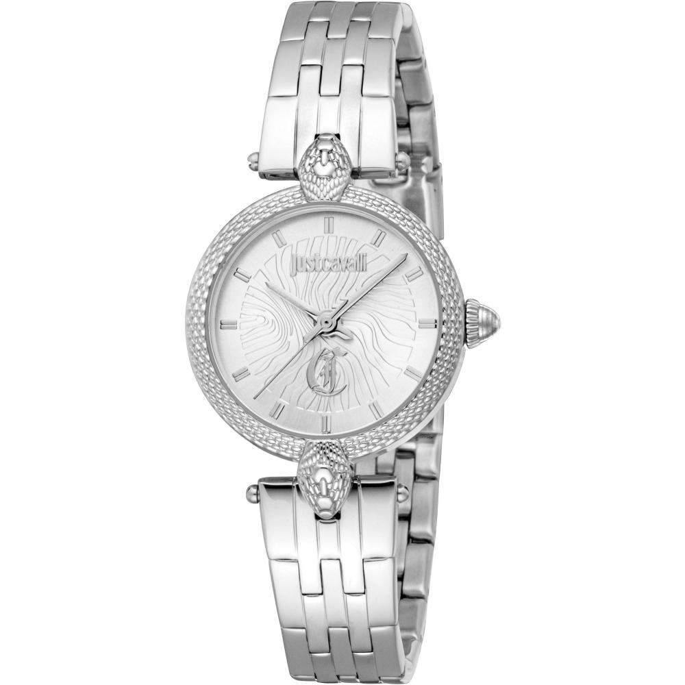 JUST CAVALLI Mini Gift Set Silver Dial 28mm Silver Stainless Steel Bracelet JC1L330M0045