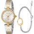 JUST CAVALLI Mini Gift Set Silver Dial 28mm Two Tone Gold Stainless Steel Bracelet JC1L330M0075 - 0