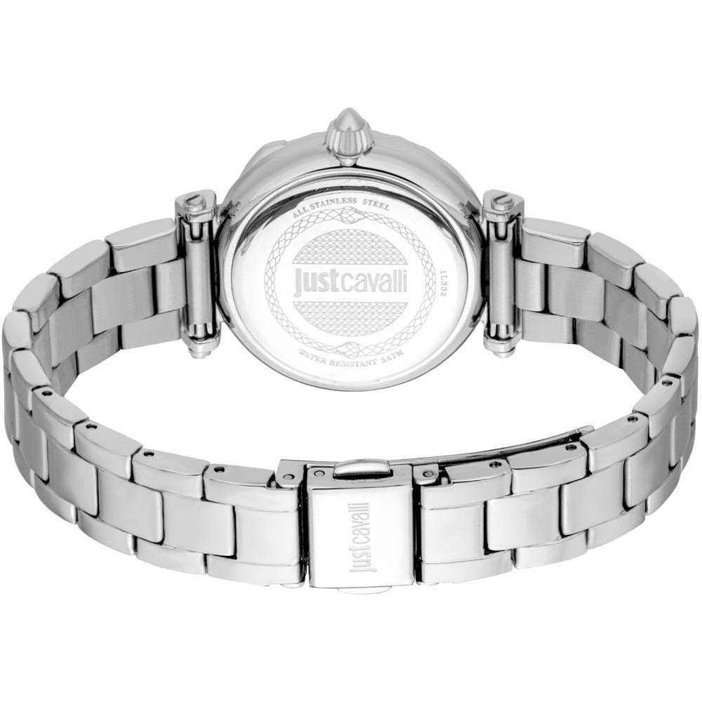 JUST CAVALLI Animalier Curiosa Gift Set Silver Dial 30mm Silver Stainless Steel Bracelet JC1L332M0045