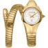 JUST CAVALLI Signature Snake Silver Dial 22x35mm Gold Stainless Steel Bracelet JC1L354M0025 - 0