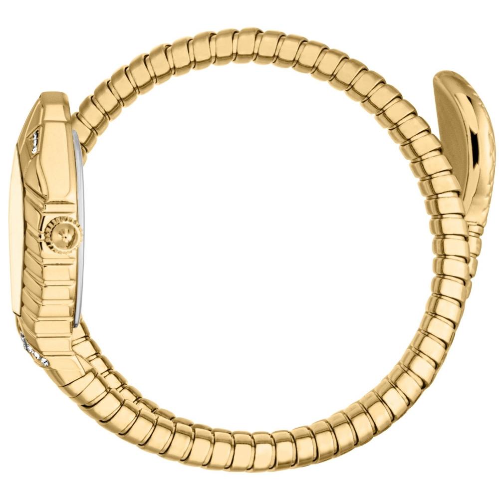 JUST CAVALLI Signature Snake Champagne Dial 22x28mm Gold Stainless Steel Bracelet JC1L356M0025