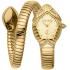 JUST CAVALLI Signature Snake Champagne Dial 22x28mm Gold Stainless Steel Bracelet JC1L356M0025 - 0
