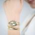 JUST CAVALLI Signature Snake Champagne Dial 22x35mm Gold Stainless Steel Bracelet JC1L357M0025 - 3
