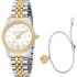 JUST CAVALLI Animalier Sublime Gift Set Silver Dial 30mm Two-Tone Gold Stainless Steel Bracelet JC1L360M0075 - 0