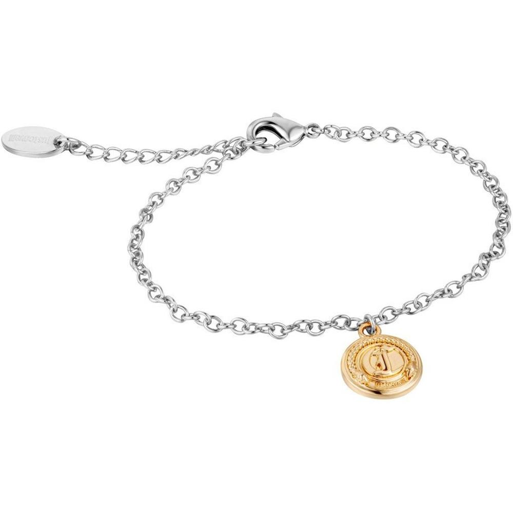 JUST CAVALLI Animalier Sublime Gift Set Silver Dial 30mm Two-Tone Gold Stainless Steel Bracelet JC1L360M0075