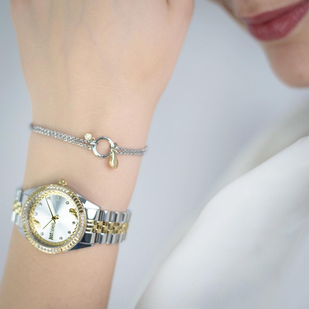 JUST CAVALLI Glam Gift Set  Silver Dial 32mm Two-Tone Gold Stainless Steel Bracelet JC1L361M0075 - 6