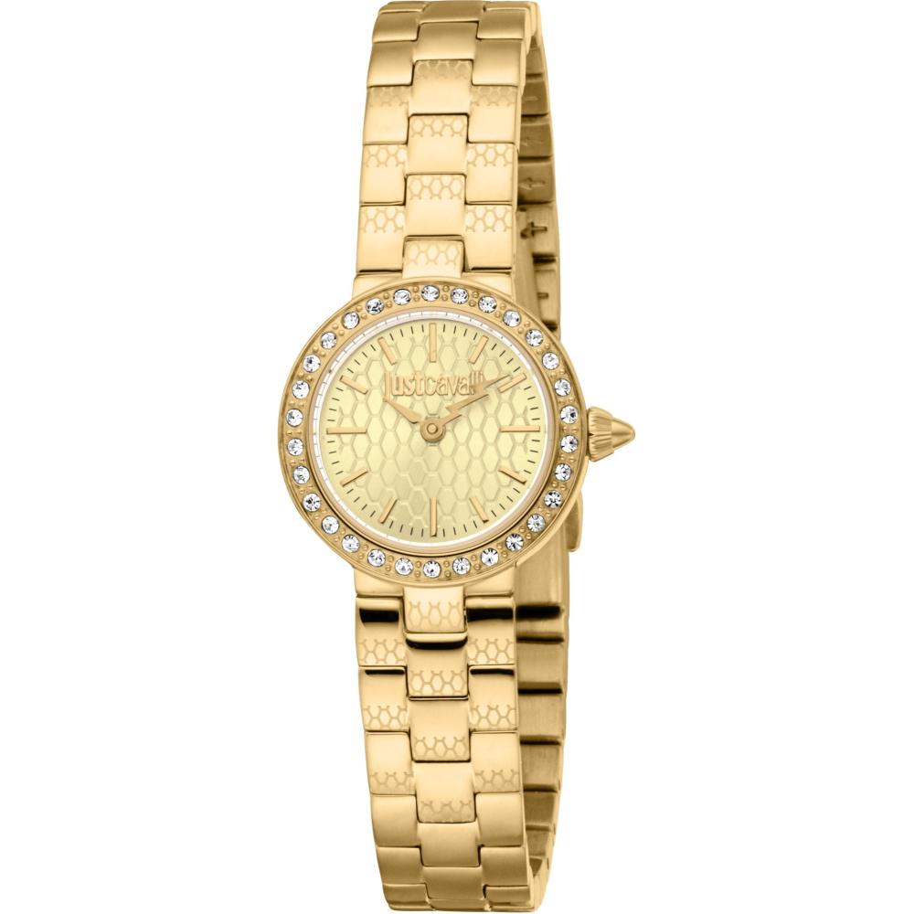 JUST CAVALLI Mini Serenata Champagne Dial 23mm Gold Stainless Steel Bracelet JC1L362M0055