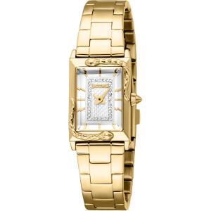 JUST CAVALLI Snake White Dial 20x27mm Gold Stainless Steel Bracelet JC1L364M0065 - 60926