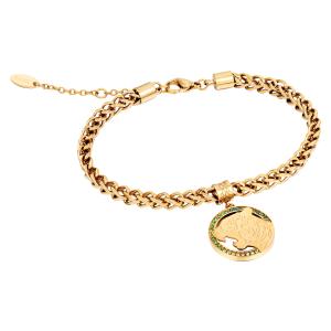 JUST CAVALLI Animalier Gold Stainless Steel With Cubic Zirconia JCBR01532300 - 47791