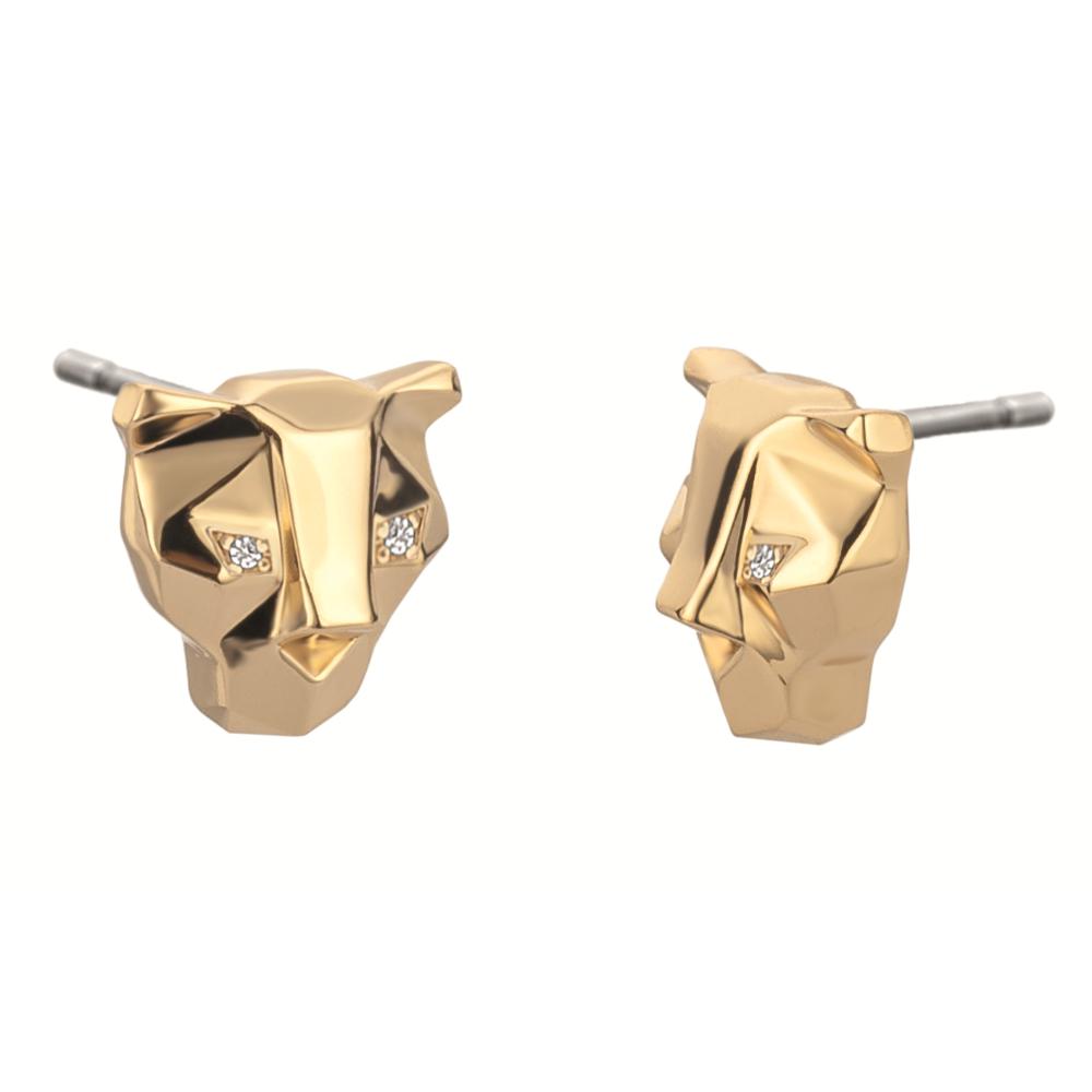 JUST CAVALLI Animalier Earrings Gold Stainless Steel with Cubic Zirconia JCER01363200
