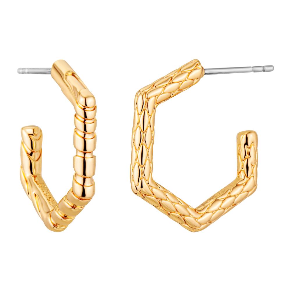 JUST CAVALLI Logo Earrings Gold Stainless Steel JCER01743200