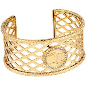 JUST CAVALLI Fashion Cuff Bracelet Gold Stainless Steel with Cubic Zirconia JCFB00732200 - 40494
