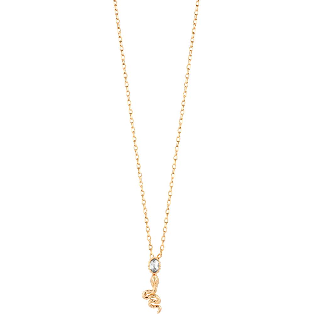 JUST CAVALLI Animalier Necklace Gold Stainless Steel with Cubic Zirconia JCNL01733200