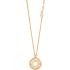 JUST CAVALLI Logo Necklace Gold Stainless Steel with Cubic Zirconia JCNL01973400 - 0