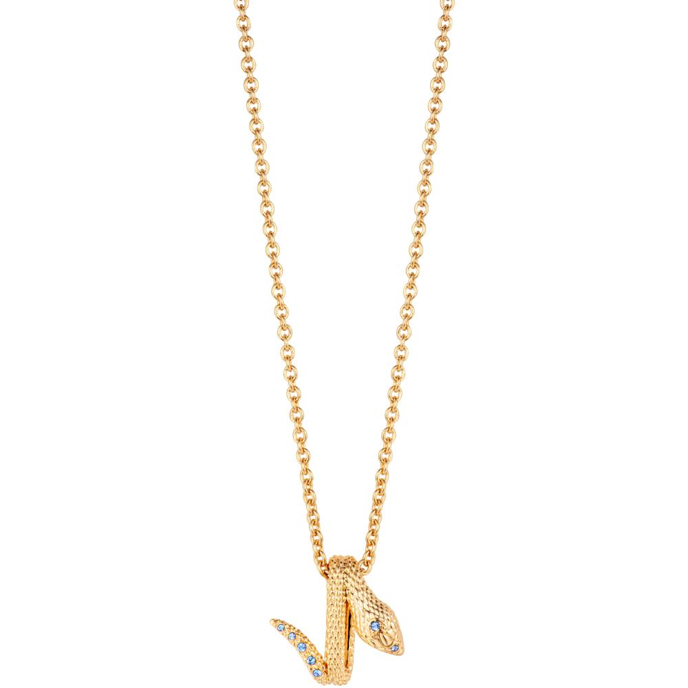 JUST CAVALLI Animalier Necklace Gold Stainless Steel with Cubic Zirconia JCNL02113200