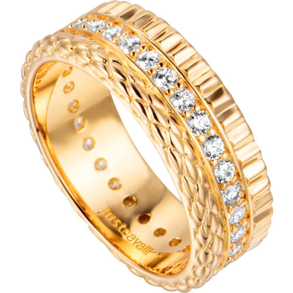 JUST CAVALLI Animalier Ring Gold Stainless Steel With Cubic Zirconia JCRG01243208