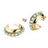 ROSEFIELD Earrings Blue Beads Hoops Gold Stainless Steel JEBBG-J818 - 1