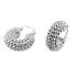 ROSEFIELD Earrings Bubble Hoops Silver Stainless Steel JEBHS-J798 - 1