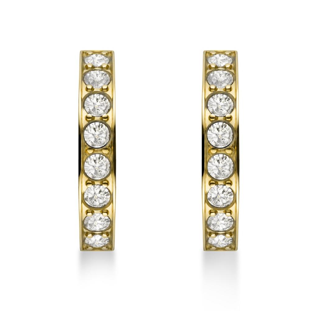 ROSEFIELD Earrings Crystal Hoops Gold Stainless Steel JECHG-J571