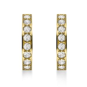 ROSEFIELD Earrings Crystal Hoops Gold Stainless Steel JECHG-J571 - 26784