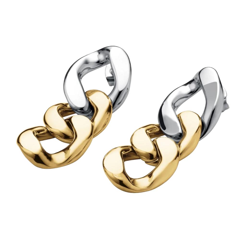ROSEFIELD Duotone Chain Earrings  Stainless Steel JEDCG-J713
